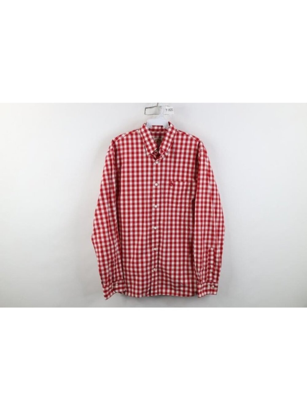 Brooks Brothers Collared Button Down Shirt Mens Size M Red Gingham Plaid Cotton